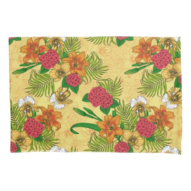 Tropical bouquet pillowcase (Front-Left)