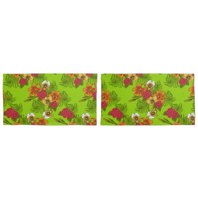 Tropical bouquet pillowcase (Front-Set)