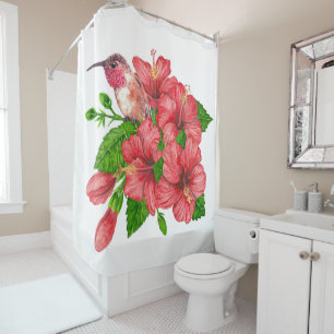 Tropical bouquet shower curtain