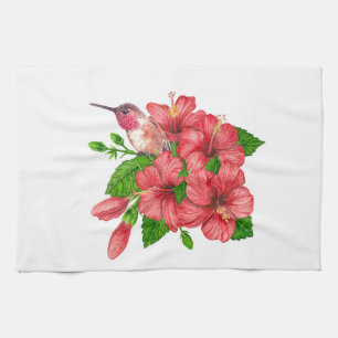 Tropical bouquet tea towel