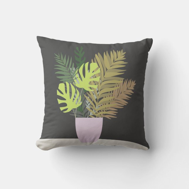 Tropical bouquet. throw pillow (Front)