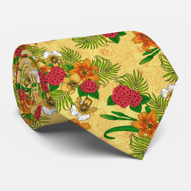 Tropical bouquet tie (Rolled)
