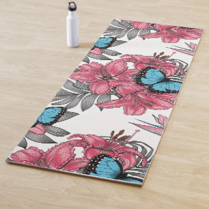 Tropical bouquet yoga mat