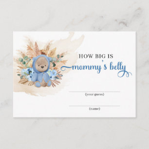Tropical boy teddy bear How big is mummy's belly Enclosure Card