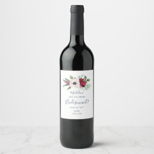 Tropical Breeze Bridesmaid Proposal Wine Label