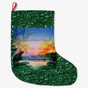 Tropical Breeze Goa Beach Large Christmas Stocking