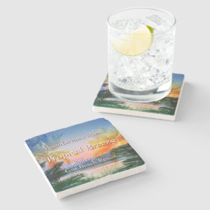 Tropical Breeze Goa Beach Stone Coaster