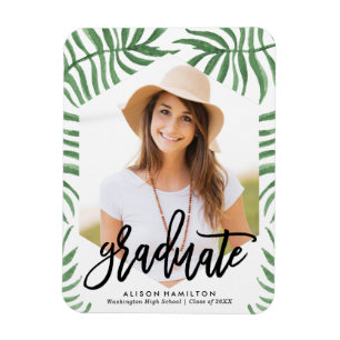 Tropical Breeze Graduation Photo Magnet