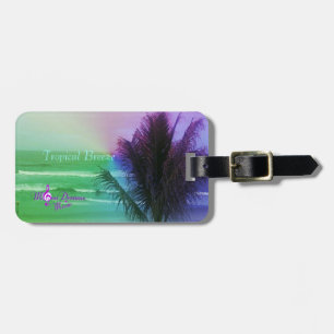Tropical Breeze Luggage Tag with Leather Strap
