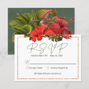 Tropical Breeze Lush Botanical RSVP Invitation