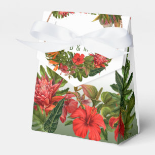 Tropical Breeze Lush Floral Rose Gold Wedding Favour Box