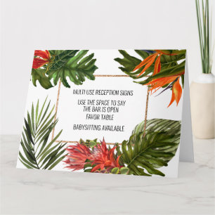 Tropical Breeze Multi-use Wedding Reception Signs Card