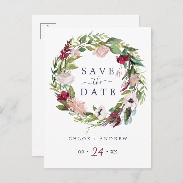 Tropical Breeze Save the Date Postcard (Front/Back)