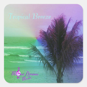 Tropical Breeze Square Stickers