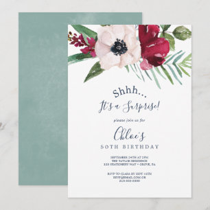 Tropical Breeze Surprise Party Invitation