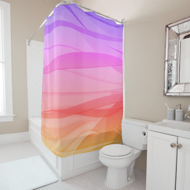 Tropical Breezes No. 2 Shower Curtain (In Situ)