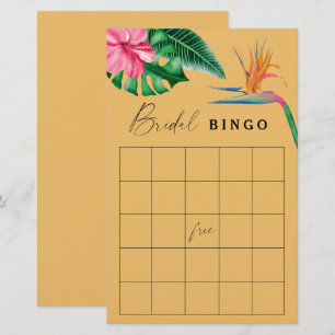 Tropical - Bridal shower bingo game