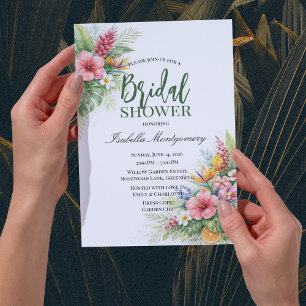Tropical Bridal Shower Invitation