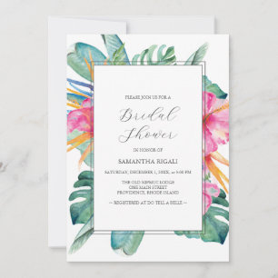 Tropical Bridal Shower Invitations