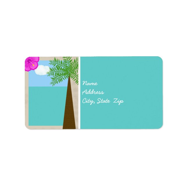 Tropical Bridal Shower Label (Front)
