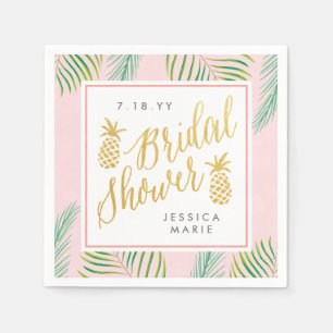 Tropical Bridal Shower Personalised Napkins
