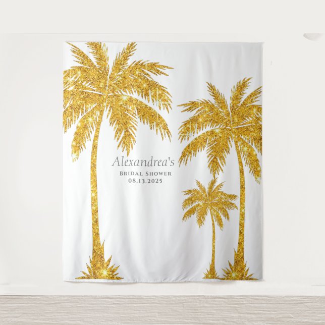 Tropical Bridal Shower Tapestry (Front)