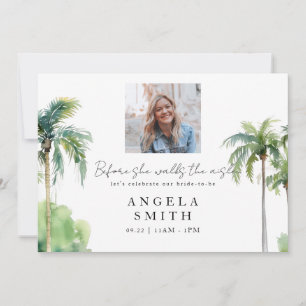 Tropical Bride Photo Bridal Shower Invitation