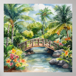 Tropical Bridge Poster