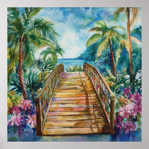 Tropical Bridge Poster