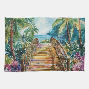 Tropical Bridge Tea Towel