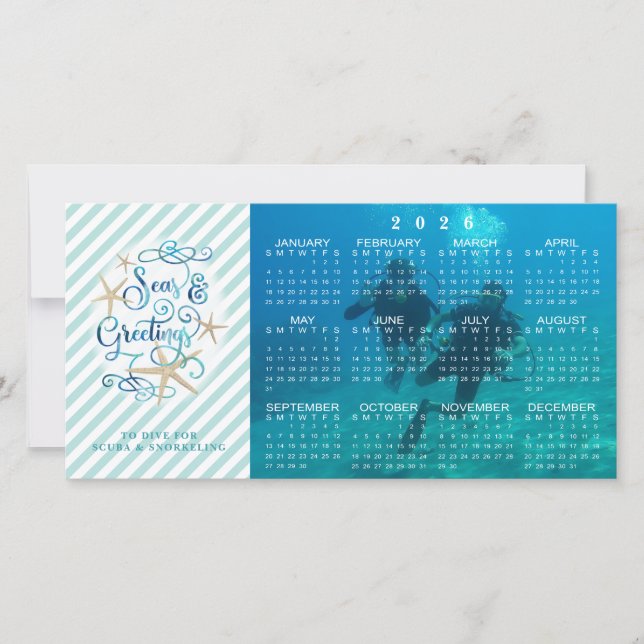 Tropical Business 2026 Calendar SEAS and Greetings Holiday Card (Front)