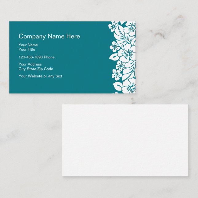 Tropical Business Card Template (Front/Back)