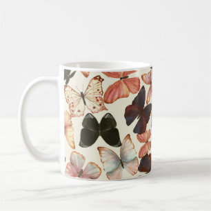 Tropical Butterflies: Watercolor Seamless Pattern. Coffee Mug