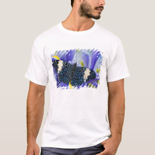 Tropical Butterfly Purple Iris T-Shirt