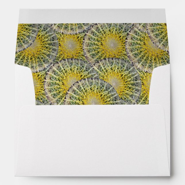 Tropical Cactus Photo Custom Address Envelope (Back (Bottom))