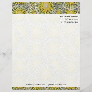 Tropical Cactus Photo Custom Address Letterhead Template