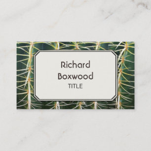 Tropical Cactus Photo Customisable Business Card