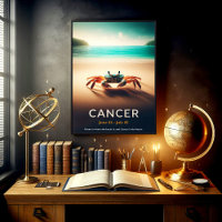 Tropical Cancer Zodiac Beach Art