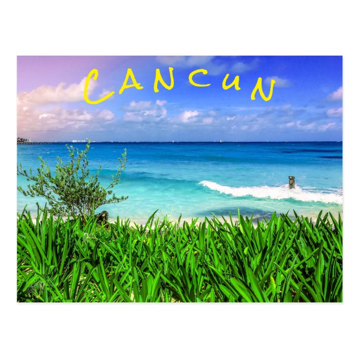 Tropical Cancun Mexico Beach Sea Paradise Postcard | Zazzle.co.uk