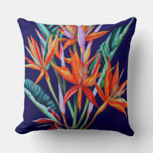 tropical canna floral cushion
