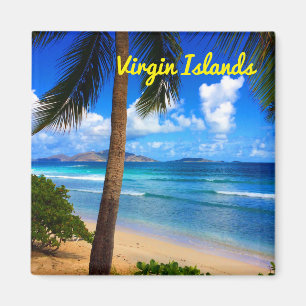Tropical Caribbean British Virgin Islands Beach Magnet