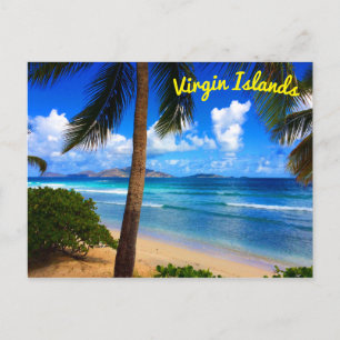 Tropical Caribbean British Virgin Islands Beach Postcard