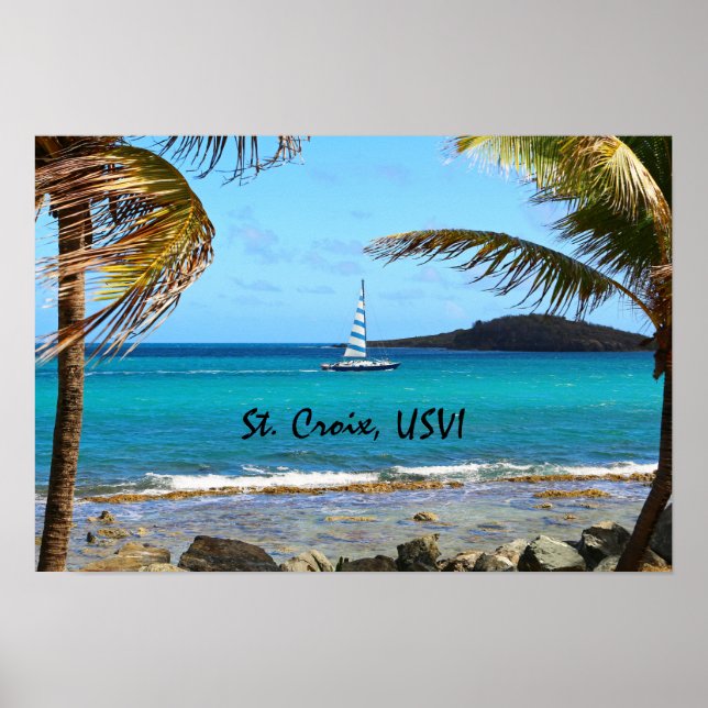 Tropical Caribbean Poster (Front)