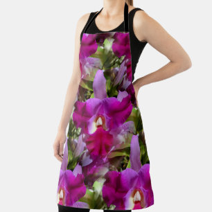 Tropical Cattleya Orchid Flower Apron