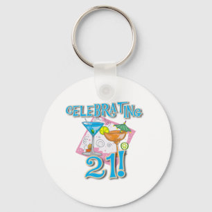 Tropical Celebrating 21 Key Ring