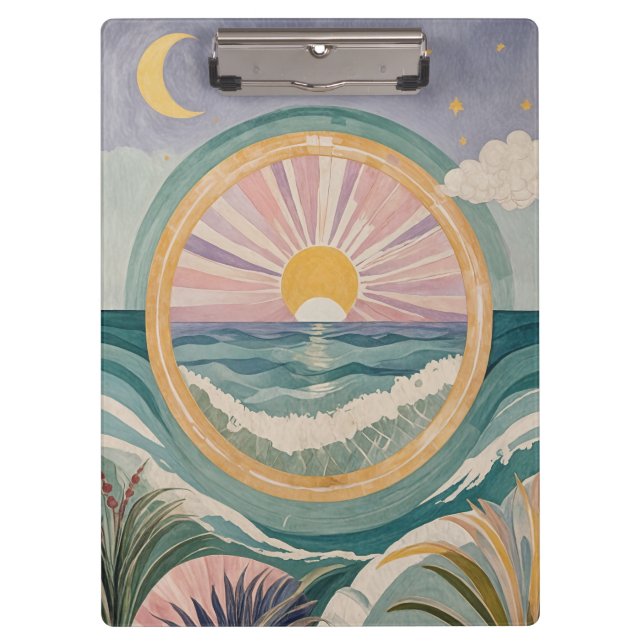 Tropical Celestial Shore Clipboard (Front)