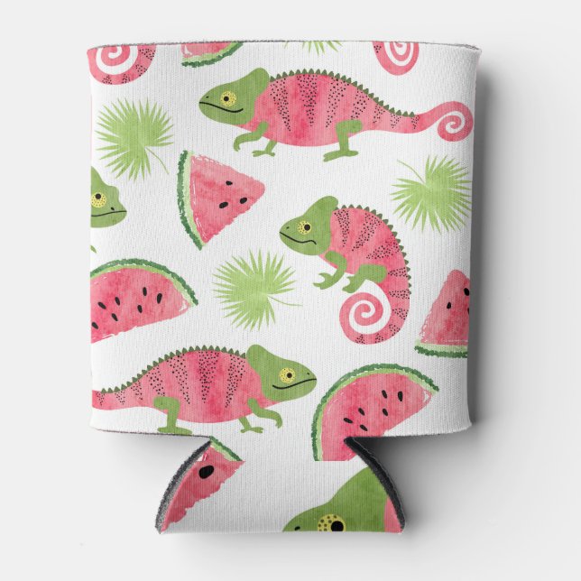 Tropical chameleons, watermelons: cute pattern can cooler (Front)
