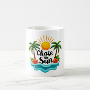 Tropical Chase the Sun Cartoon Summer Mug