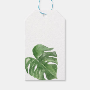 Tropical Cheese Plant Leaf Gift Tag