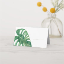 Tropical Cheese Plant place card (blank)